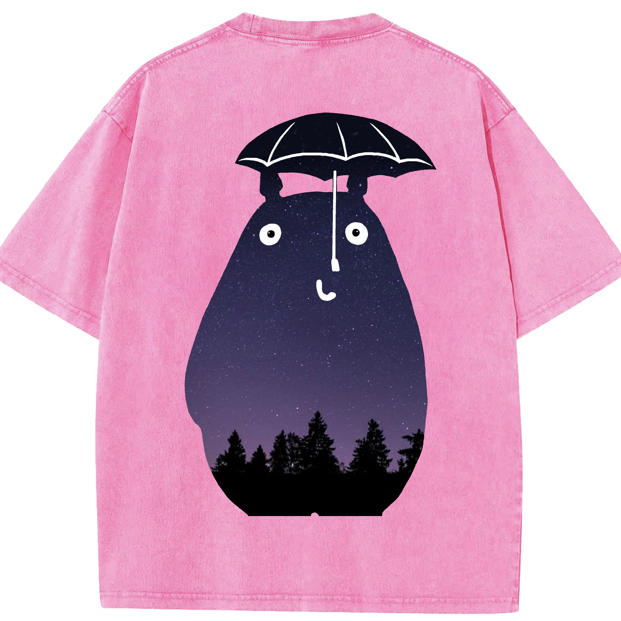 （画像用） となりのトトロ 草壁メイ 草壁サツキ My Neighbor Totoro Satsuki Kusakabe Mei Kusakabe 綿100% ヴィンテージ風 半袖Tシャツ（背面プリント）